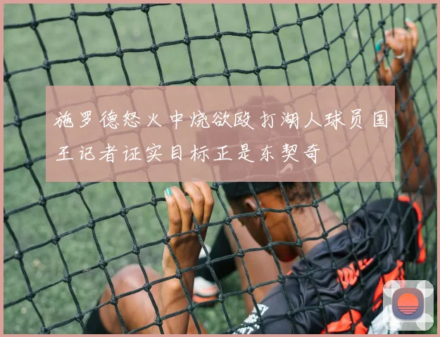 施罗德怒火中烧欲殴打湖人球员国王记者证实目标正是东契奇